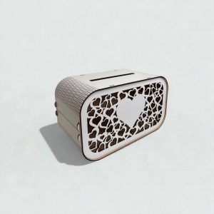 Tirelire Cœur en Bois
